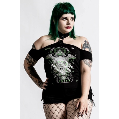 Killstar tričko Illuminated Choker Čierna