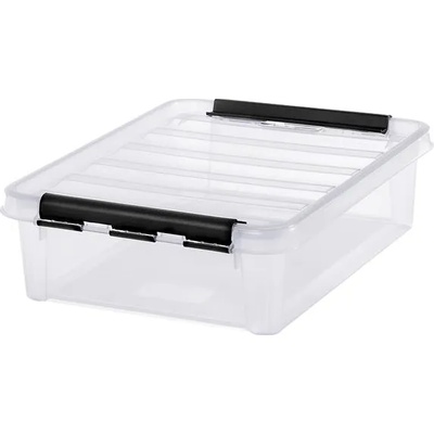 SMARTSTORE Пластмасова кутия за съхранение, 8 литра, с черни дръжки, SMARTSTORE "Classic 14", прозрачна 3589070 (3589070)