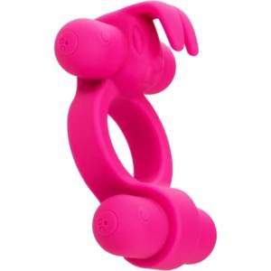 CalExotics Пенис пръстен с 2 вибриращи булета Rockin Rabbit