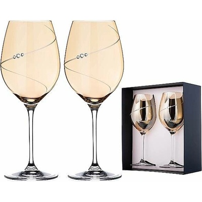 Diamante Silhouette Amber poháre na víno 2 x 470 ml