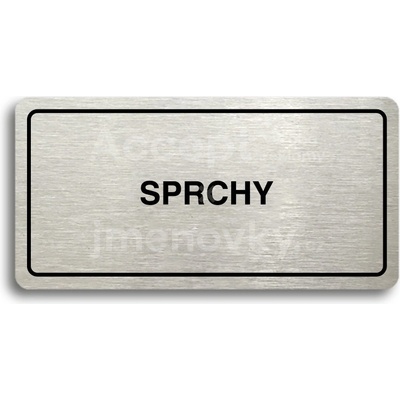 ACCEPT Piktogram SPRCHY - stříbrná tabulka - černý tisk