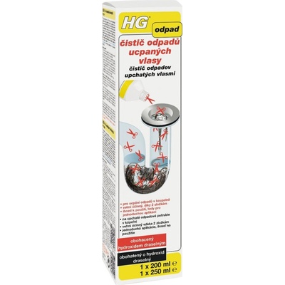 HG čistič odpadů ucpaných vlasy 450 ml