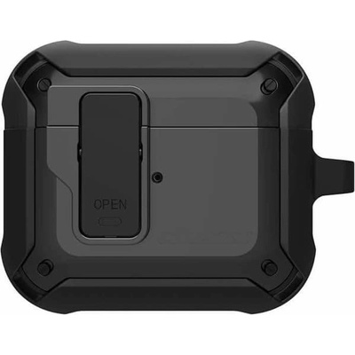 Nillkin Защитен калъф Nillkin Bounce Case, за Apple AirPods 3, хибриден, удароустойчив, с карабинер, черен (57983107194)