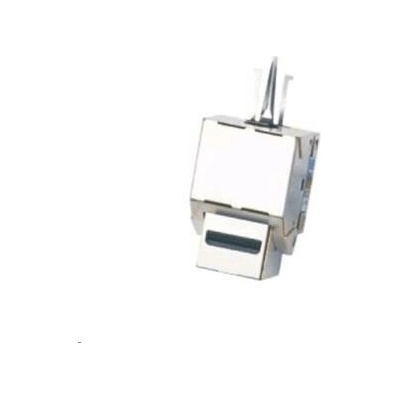 Keystone DATACOM pre konektor RJ-45, STP, Cat.5e, (dual) mini silver