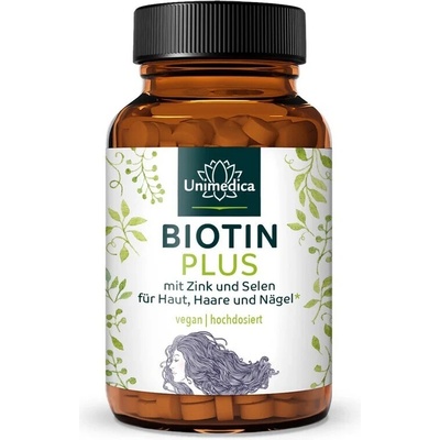 Unimedica Biotín Plus so selénom a zinkom 10 000 mcg, 365 tabliet