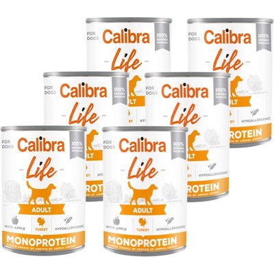 Calibra Dog Life Adult Пуйка с ябълки 6x400г