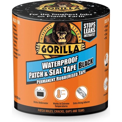 Gorilla Glue Waterproof Patch & Seal Tape 100 mm x 3 m černá