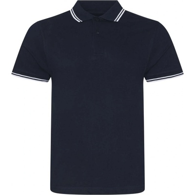 Just pánská pružná polokošile polos námořnická bílá modrá