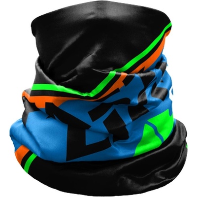 Crazy neck gaiter light black orange