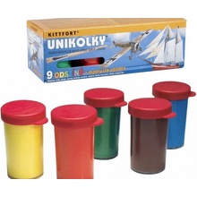 Unikolky modelářské lesklé barvy set 9 barev + matný lak