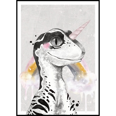 Jen tak z lásky Plakát Malý Tyrannosaurus Rozměr plakátu: 40 x 50 cm, Varianta Tyrannosaura: Tyrannosaurus jednorožec