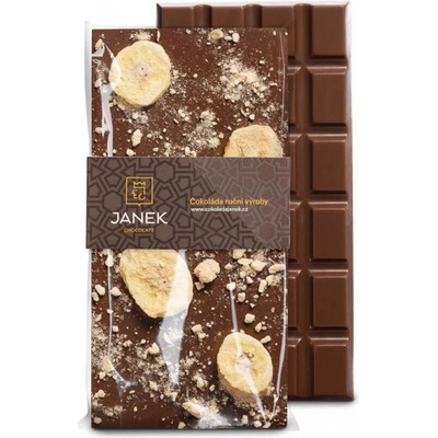 Čokoládovna Janek Mléčná s lyofilizovaným banánem 90 g