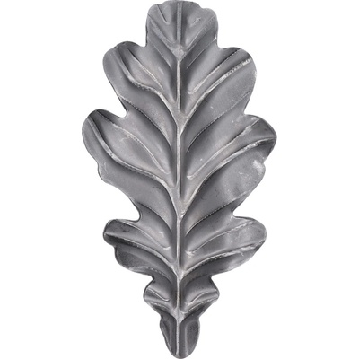 Dubový list 145x75x2mm, materiál plech bez povrchovej úpravy