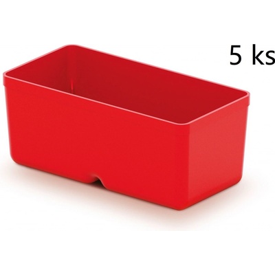 Kistenberg UNITE BOX Sada 5 plastových boxů 11 x 5,5 x 13,2 cm červená KBS115-3020