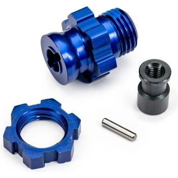 Traxxas главина на колелото къса 17mm с канали синя