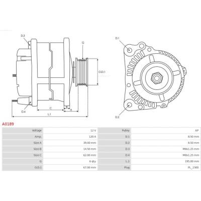Alternátor AS-PL A0909(BOSCH)PR