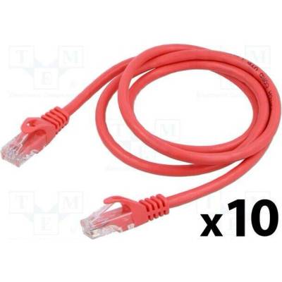 Lanberg PCU6-20CC-0100-R Patch U/UTP Cat 6 RJ45 vidlice z obou stran lanko CCA