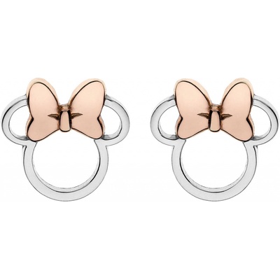 Disney strieborné bicolor náušnice Minnie Mouse E901880TL