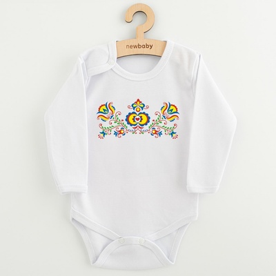 Dětské body s potiskem New Baby Lidový vzor