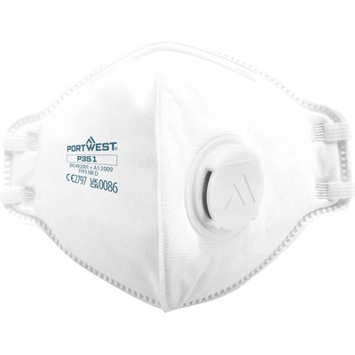 Portwest Респиратор portwest dust mist fold flat p351 / ffp3 с клапан, 20 броя в опаковка (p351whr)