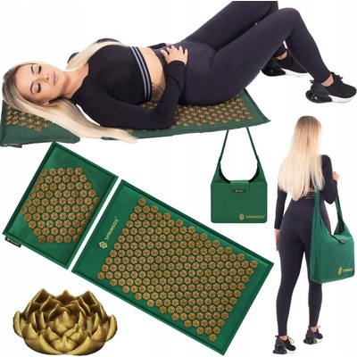 SPRINGOS Akupresurní masážní podložka s polštářkem FA0154