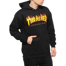 Thrasher Flame Hood mikina black