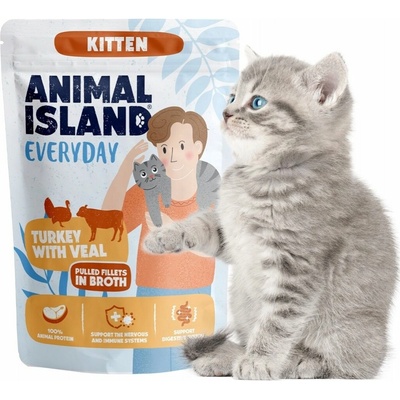 ANIMAL ISLAND Kitten indyk z cielęciną 85 g