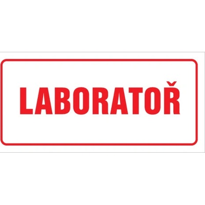 Značka Laboratoř, samolepicí fólie, 100 × 210 mm BZ FT689