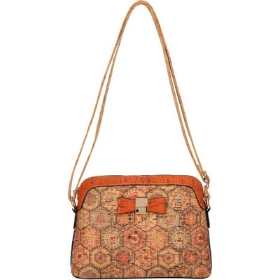 Menší crossbody dámská kabelka v korkovém designu SE322 CORK 4