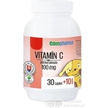 EdenPharma Vitamín C 100 mg príchuť jahoda 40 tabliet