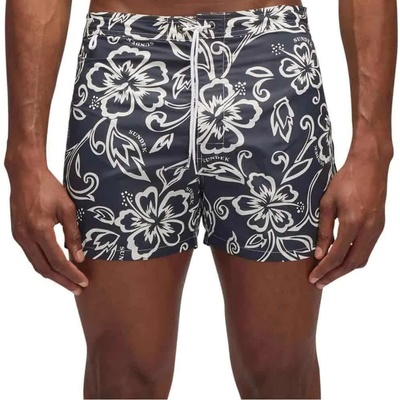 Sundek Бански гащета Sundek Hibiscus swimming shorts - Black (Vintage Black)