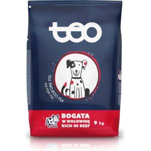 Teo Суха храна за кучета teo с високо съдържание на говеждо месо, 9 кг