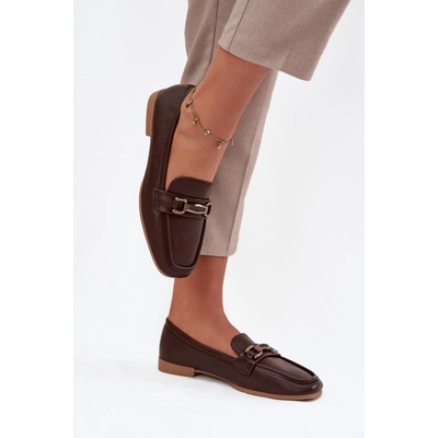 Boto Dámské mokasíny s ozdobou hnědé Priscelle hnědá krémová – Zboží Dáma