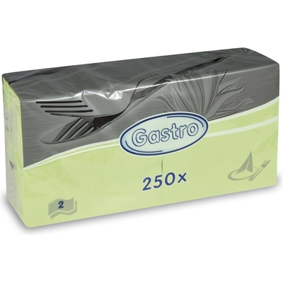 Gastro 86917 servítky 2V svetlozelené 250ks 33x33cm
