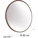 Image 1 of Casa Chic Fournier Стенно огледало с метална рамка кръгло Ø 80 см (EL-MIR-MET-80X80-ROS) (EL-MIR-MET-80X80-ROS)
