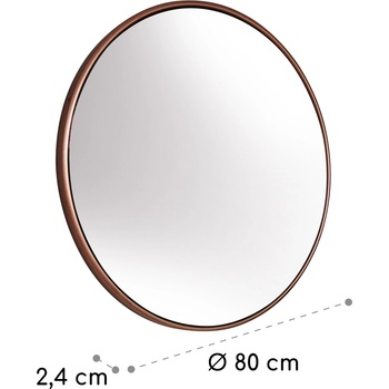 Image 1 of Casa Chic Fournier Стенно огледало с метална рамка кръгло Ø 80 см (EL-MIR-MET-80X80-ROS) (EL-MIR-MET-80X80-ROS)