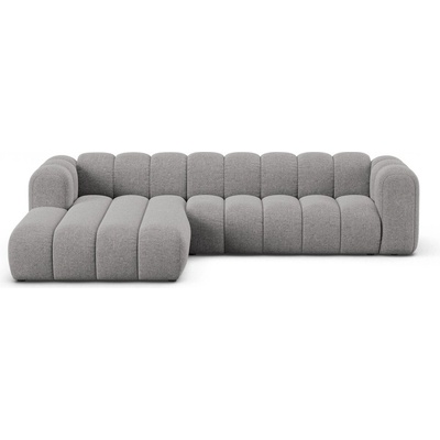 Micadoni Сив шенилов ъглов диван (ляв ъгъл) Lupine - Micadoni (MIC_LC_L_214_F1_LUPINE6)