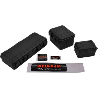 H-Speed krabičky různých velikostí 1:10 černé sada 3 ks