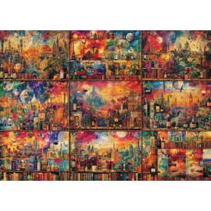 Schmidt Spiele - Puzzle Indulgent downtime: travels with books - 2 000 piese