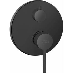 INVENA Вграден смесител за душ Invena Dafni с 2 функции, матово черен (BP-88-4O2-A)