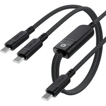Acefast C5-11 USB-C 2v1 / 2x USB-C, 1,2m, černý
