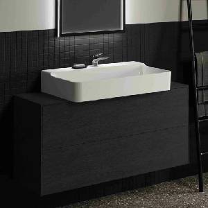 Ideal Standard Стенен шкаф Ideal Standard Atelier Conca, 2 чекмеджета и плот с централен изрез, 120 см, тъмен дъб (T3949Y4)