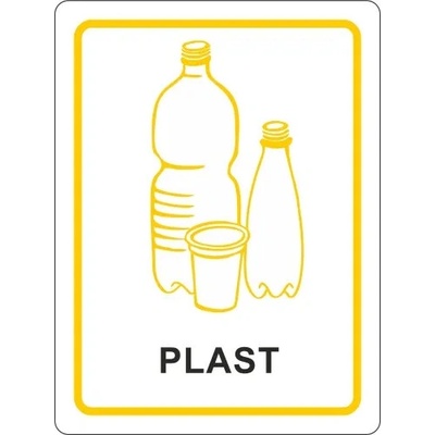 PLAST - Nádoba na tříděný odpad - Samolepka na popelnice