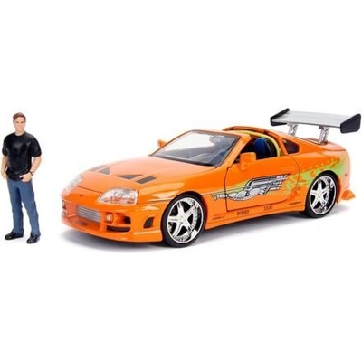 Jada Toys Rychle a zběsile kovové auto 1995 Toyota Supra s figurkou 1:24