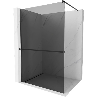Mexen Kioto+ душ стена с рафт Walk-in 100 x 200 cm, графит, черна - 800-100-121-70-40 (800-100-121-70-40)