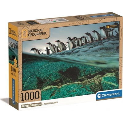 CLEMENTONI National Geographic: Tučňáci gentoo se hromadně vrhají do moře 1000 dílků
