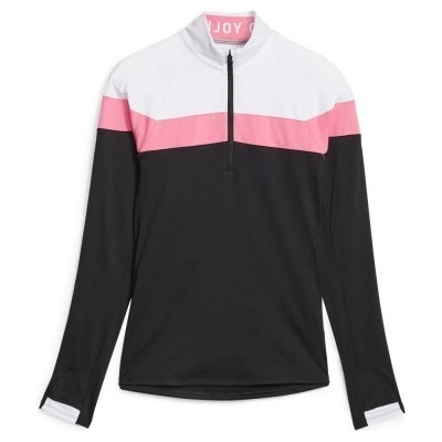 Puma dámská golfová mikina Lightweight 1/4 Zip černá/růžová