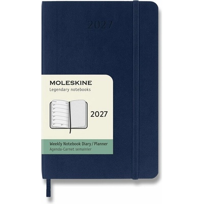 Moleskine A6 Týždenný 2027 Modrý