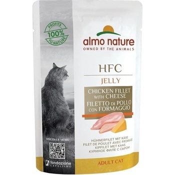 Almo Nature HFC Jelly Cat kurací filet a syr v želé 55 g