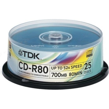 TDK CD-R 700MB 52x, 25ks